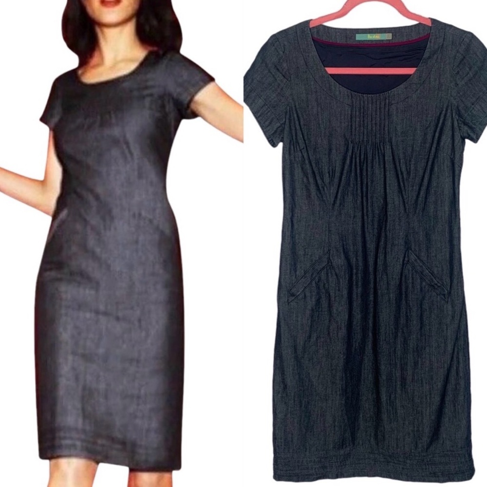 Boden Dark Blue Jean Dress